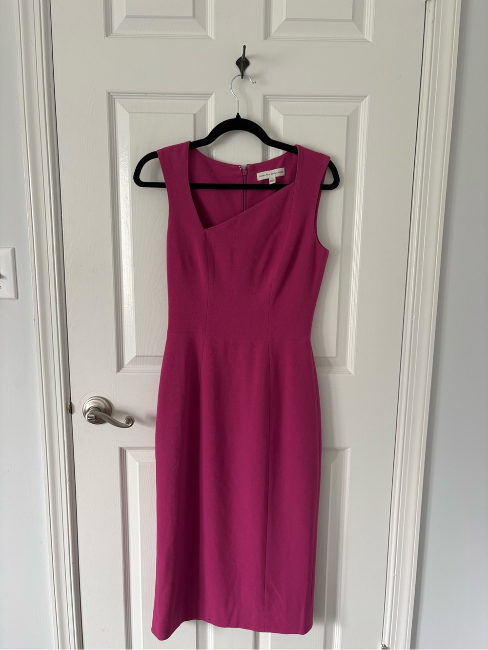 Dress the Population Tiffany Pink Asymmetrical Midi Dress S